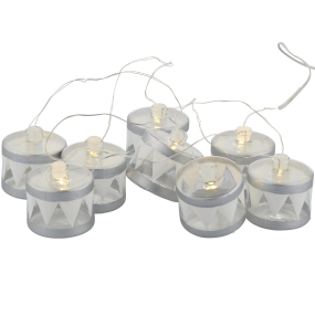 Елочная гирлянда Elly "Барабаны", длина 1,5 м, цвет серебро