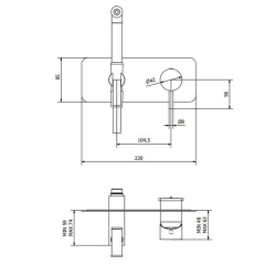 Смеситель для гигиенического душа iB Rubinetti MilanoTorino EMT706BO, белый матовый