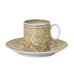 Чашка для эспрессо с блюдцем Versace Barocco Beige 100 мл