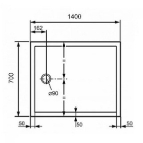 Душевой поддон Huppe Purano, 140х70, белый