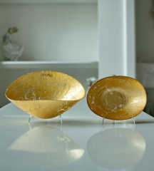 Чаша овальная Gold Leaf 11х19,5 см