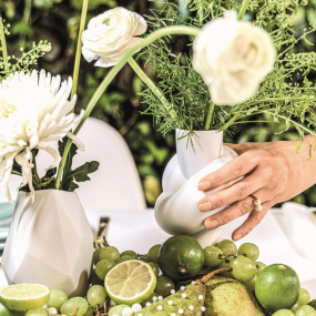 Ваза Surface 14 см, белая матовая