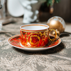 Чашка чайная с блюдцем Versace Medusa Garland 200 мл