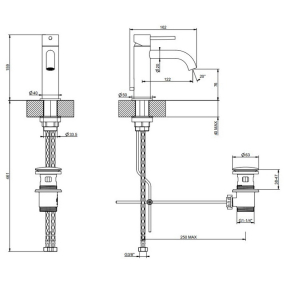 Смеситель для раковины Gessi 316 54001.239, брашированная сталь