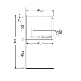 Тумба подвесная RAK Ceramics Joy 80х46, Скандинавский дуб