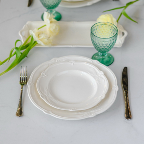 Набор тарелок салатных Rocaille Blanc 22,4 см, 4 шт