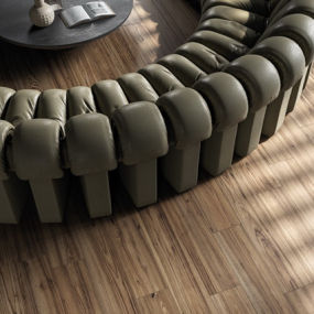 Керамогранит La Faenza Yakisugi 20х120 N, Marrone Nero, 6,5 мм