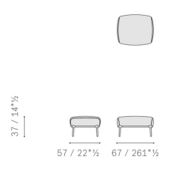 Пуф Poltrona Frau Archibald, Seppia