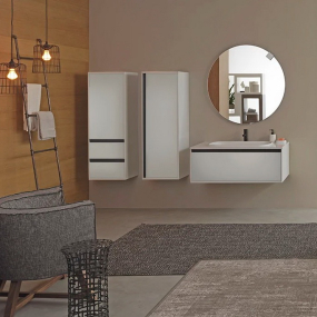 Тумба с раковиной Kolpa-San Pandora OUP 110 WH, 110х54, подвесная, белая