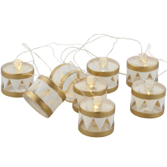 Елочная гирлянда Elly "Барабаны", длина 1,5 м, цвет золотистый