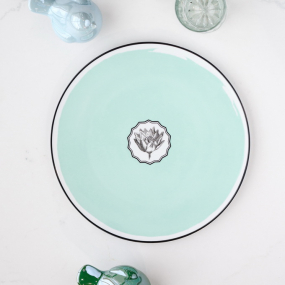 Блюдо сервировочное Herbariae 33 см, зеленое