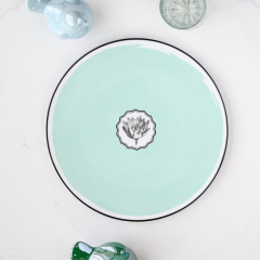 Блюдо сервировочное Herbariae 33 см, зеленое