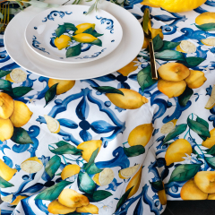 Скатерть круглая Textile Citrus 170 см