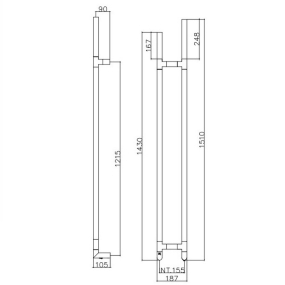 Полотенцесушитель Margaroli Arcobaleno 517DX, электрический, черный никель