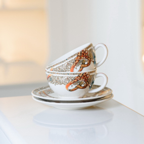 Набор чашек кофейных с блюдцам Chevaux du vent 260 мл, 4 предмета