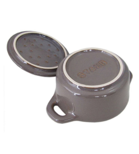 Кокот керамический Staub 10 см, цвет античный серый