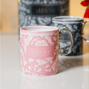 Кружка Versace Barocco Rose 300 мл, розовая
