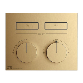 Внешняя часть Gessi HI-FI 63004.726 смесителя термостатического, брашированная теплая бронза PVD