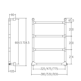 Полотенцесушитель Margaroli Sereno 572/S, электрический, хром
