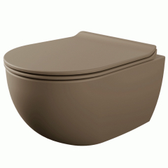 Унитаз подвесной Flaminia App 48х36 AP119GFAN, compact, GoClean, с сиденьем, Fango