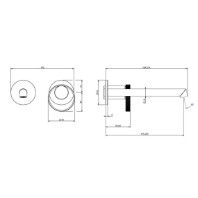 Внешняя часть Gessi Anello 63383.149 смесителя для раковины, брашированный никель