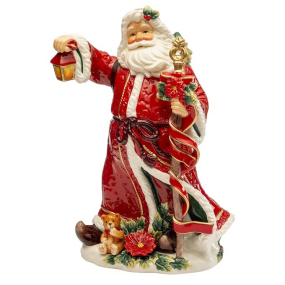 Фигурка "Санта с посохом и фонариком" 35 см