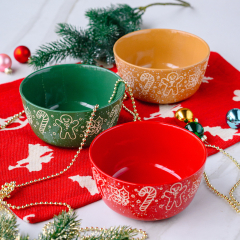 Салатник порционный Snowy Xmas 15 см, коричневый