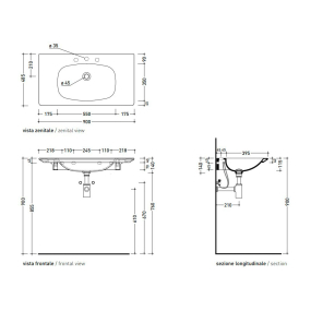 Раковина подвесная Flaminia Nuda 90x49, ND90L