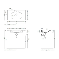 Раковина подвесная Flaminia Nuda 90x49, ND90L