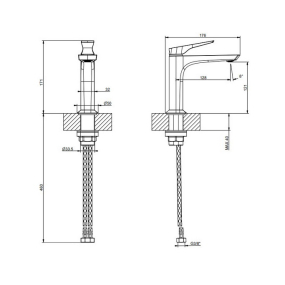 Смеситель для раковины Gessi Ventaglio 72002.727, латунь матовая PVD