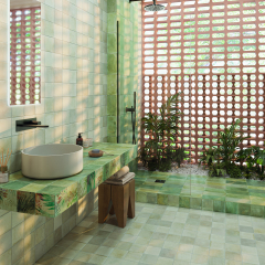 Керамогранит Wow Aqua Welness 11х11, Decor Green, 8,5 мм