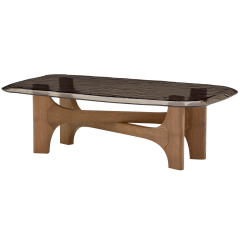 Стол журнальный Calligaris Nogu 130х70 CS5162, Canaletto Walnut / Annealed Bronze