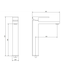 Смеситель для раковины iB Rubinetti Rubacuori RU202CC, хром