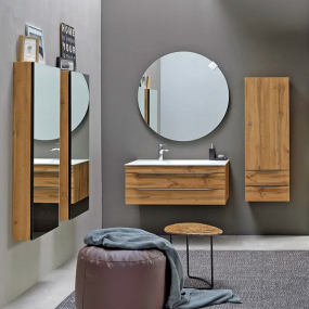 Тумба с раковиной Kolpa-San Malaya OUM 100, 101х50, подвесная, дуб