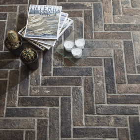 Керамогранит Rondine Bristol 7,25х25, Dark, 9,5 мм