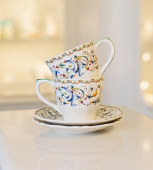 Набор чашек для эспрессо с блюдцами Toscana 85 мл, 4 предмета