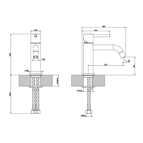 Смеситель для раковины Gessi Emporio 18602.149, никель матовый