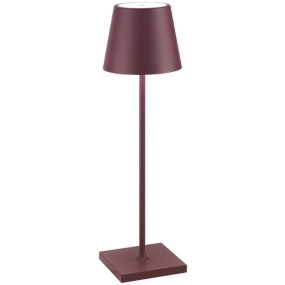 Лампа настольная Zafferano Poldina Pro 38 см, цвет бургундия