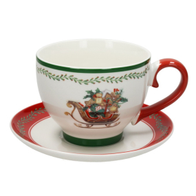 Чашка для завтрака с блюдцем "Сани" 480 мл