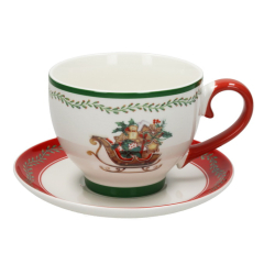 Чашка для завтрака с блюдцем "Сани" 480 мл