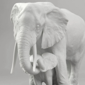 Статуэтка "Показывая путь. Слоны" 29х36х19 см