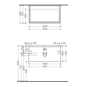 Тумба подвесная RAK Ceramics Joy 80х46, Скандинавский дуб