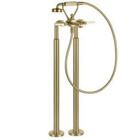 Смеситель для ванны Gessi Venti20 65128.727, напольный, брашированная латунь PVD