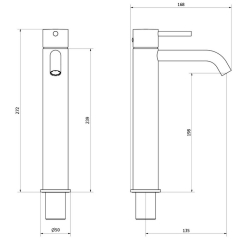 Смеситель для раковины iB Rubinetti Industria ID202CC_11, хром