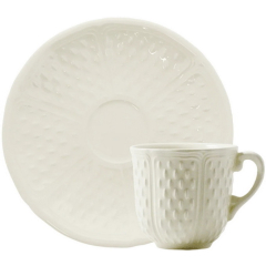 Набор чашек для эспрессо с блюдцами Pont aux choux blanc 90 мл, 4 предмета