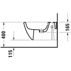 Биде подвесное Duravit Happy D.2 54х36, WonderGliss, 22581500001