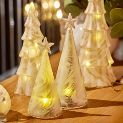 Фигурка с подсветкой "Елка" 21 см, цвет серебро