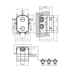 Внутренняя часть Gessi Parti Incasso q1_09269.031 смесителя