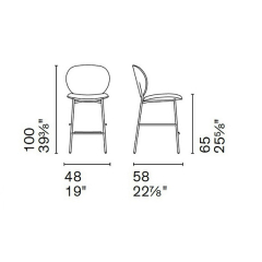 Стул полубарный Calligaris Ines CS2022, Pink