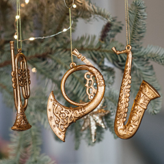 Елочная игрушка "Саксофон" 12 см